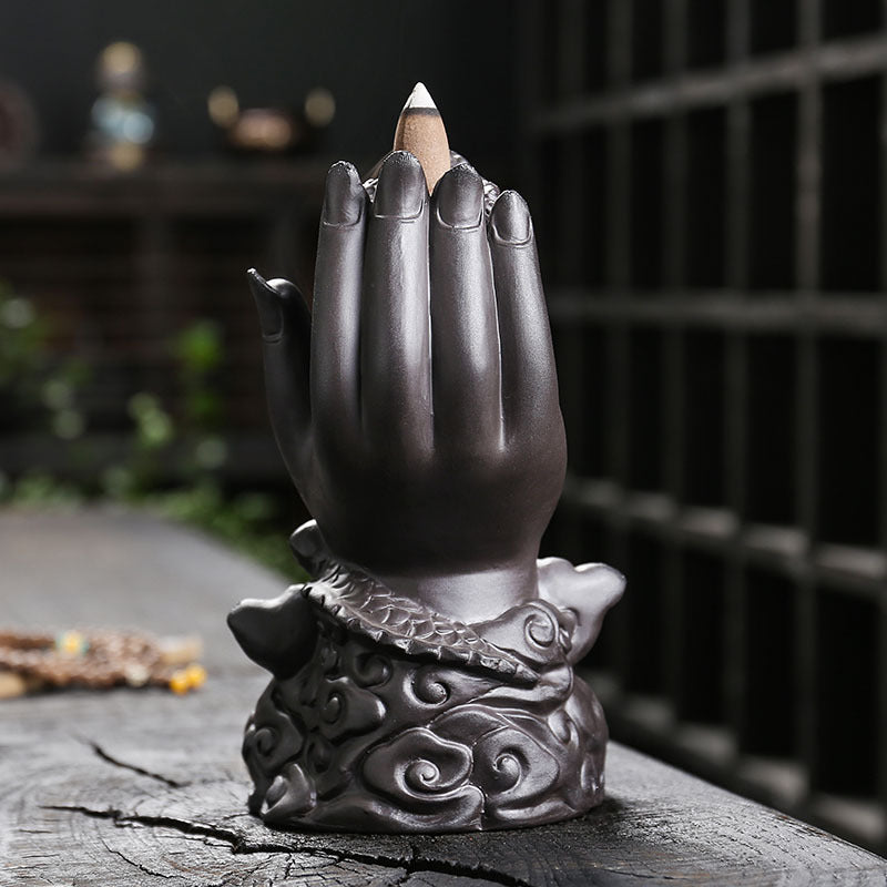 Backflow Incense Burner - Buddha And Dragon