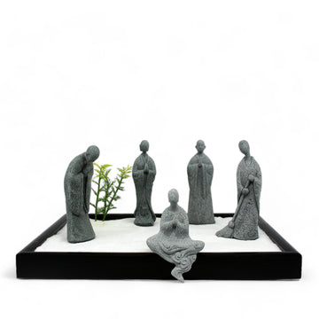 Miniature Oriental Monk Figurine