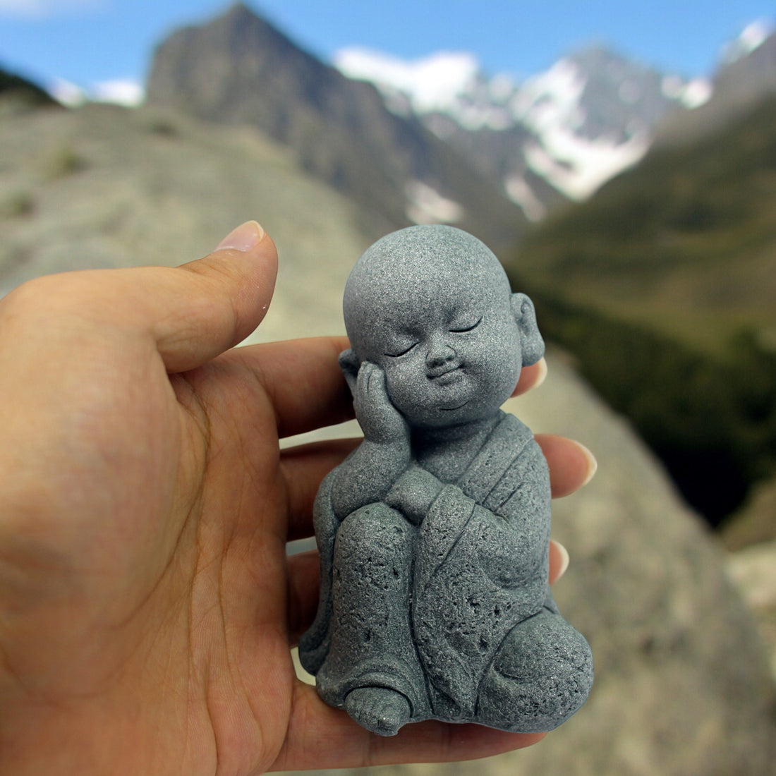 Contemplating Monk Statue