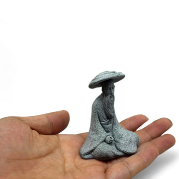 Oriental Fisher Man Stone Figurine