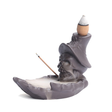 Backflow Incense Burner - Skull Boat