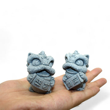 Mini Stone dancing lion Statue - Attracting Wealth