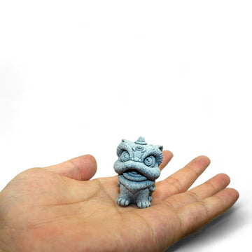 Mini Dancing Lion Stone Figurine