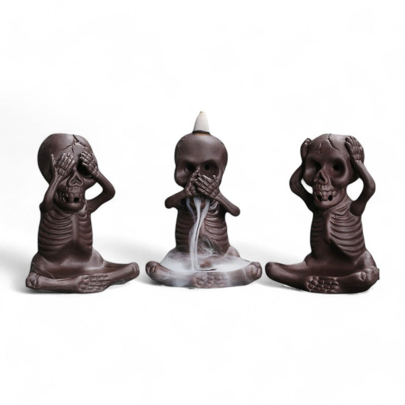 Backflow Incense Burner - Cute Skeleton