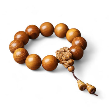 Sandalwood Beads Bracelet - Dragon