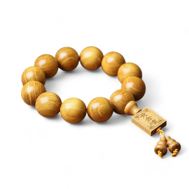 Sandalwood Beads Bracelet - Gold Sandal