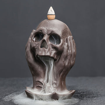 Backflow Incense Burner - Skeleton In Palm