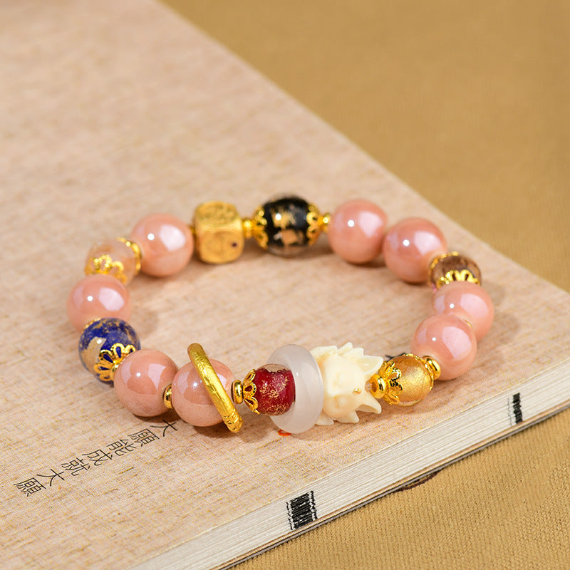 Crystal Nine Tailed Fox Bracelet - Happy